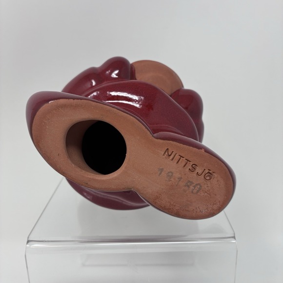 Nittsjo Swedish Pottery Red Tomte Gnome 19150 Garden Home Decor Christmas Elf - Picture 7 of 10